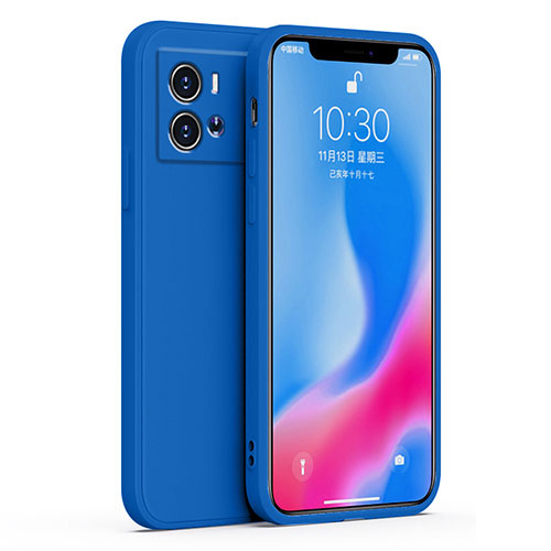 Ultra-thin Silicone Gel Soft Case 360 Degrees Cover S06 for Vivo iQOO 9 Pro 5G Blue