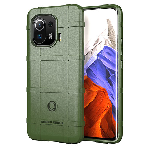 Ultra-thin Silicone Gel Soft Case 360 Degrees Cover S06 for Xiaomi Mi 11 Pro 5G Green