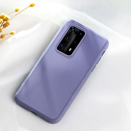 Ultra-thin Silicone Gel Soft Case 360 Degrees Cover S07 for Huawei P40 Pro+ Plus Dark Gray