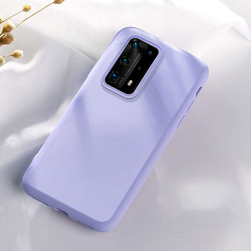 Ultra-thin Silicone Gel Soft Case 360 Degrees Cover S07 for Huawei P40 Pro+ Plus Purple