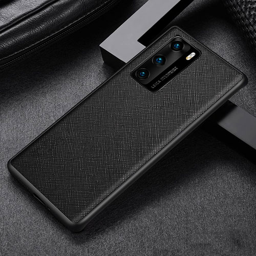Ultra-thin Silicone Gel Soft Case 360 Degrees Cover S08 for Huawei P40 Black