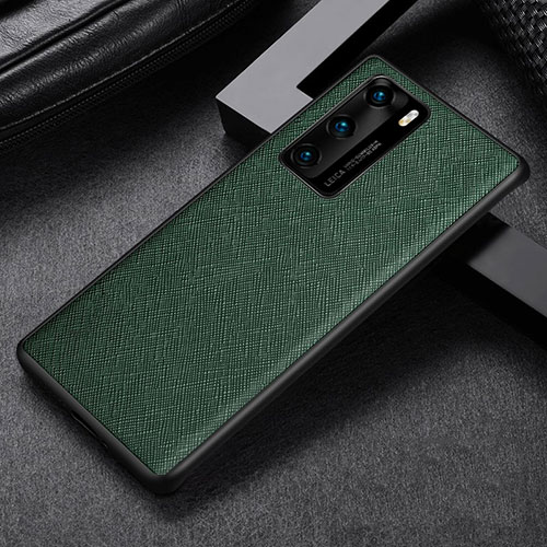 Ultra-thin Silicone Gel Soft Case 360 Degrees Cover S08 for Huawei P40 Green