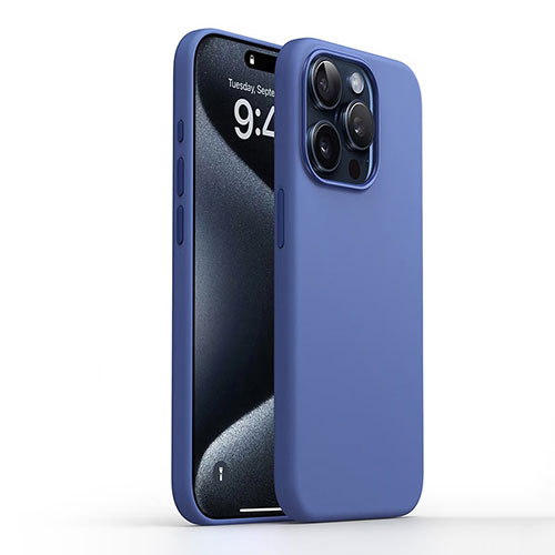 Ultra-thin Silicone Gel Soft Case 360 Degrees Cover YK1 for Apple iPhone 13 Pro Max Blue