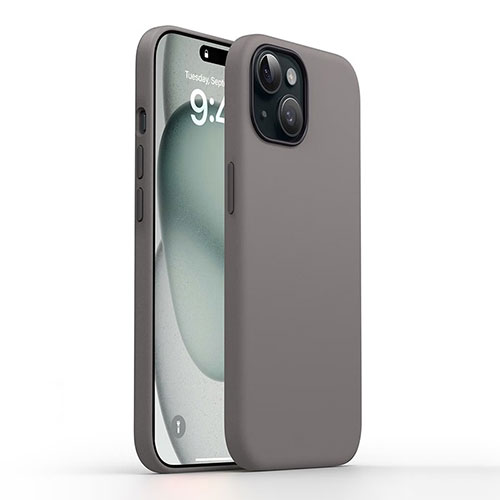 Ultra-thin Silicone Gel Soft Case 360 Degrees Cover YK1 for Apple iPhone 14 Plus Dark Gray