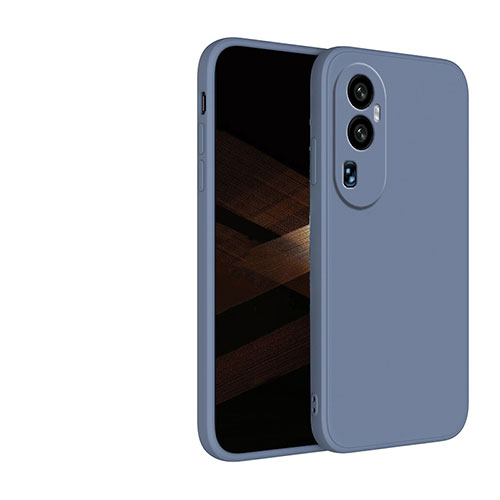 Ultra-thin Silicone Gel Soft Case 360 Degrees Cover YK1 for Oppo Reno10 Pro+ Plus 5G Lavender Gray