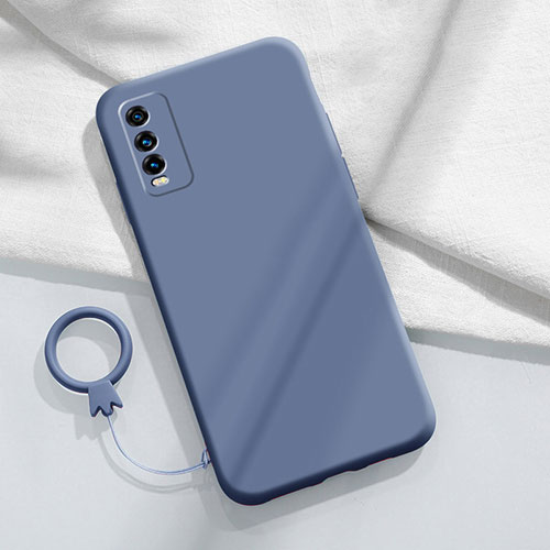 Ultra-thin Silicone Gel Soft Case 360 Degrees Cover YK1 for Vivo Y11s Lavender Gray