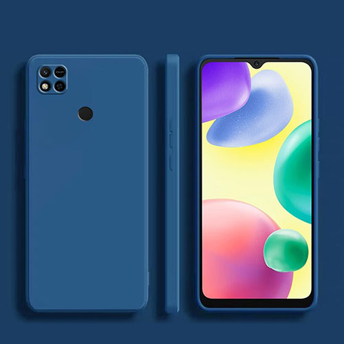 Ultra-thin Silicone Gel Soft Case 360 Degrees Cover YK1 for Xiaomi Redmi 9C NFC Blue