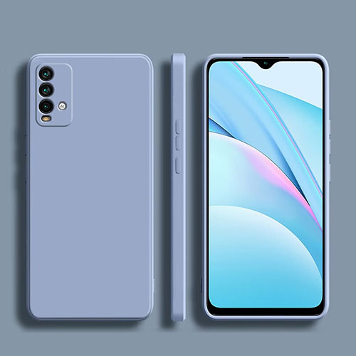 Ultra-thin Silicone Gel Soft Case 360 Degrees Cover YK1 for Xiaomi Redmi 9T 4G Lavender Gray