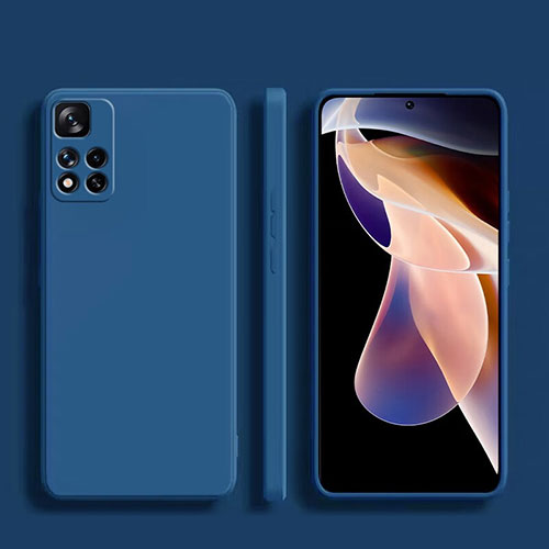 Ultra-thin Silicone Gel Soft Case 360 Degrees Cover YK1 for Xiaomi Redmi Note 11 Pro+ Plus 5G Blue
