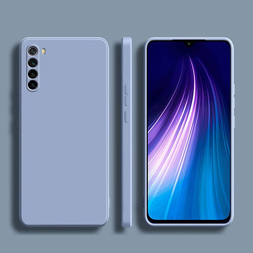 Ultra-thin Silicone Gel Soft Case 360 Degrees Cover YK1 for Xiaomi Redmi Note 8 (2021) Lavender Gray