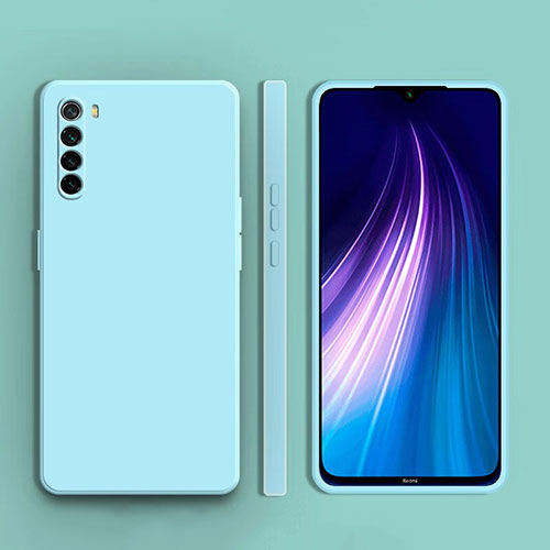 Ultra-thin Silicone Gel Soft Case 360 Degrees Cover YK1 for Xiaomi Redmi Note 8 (2021) Mint Blue