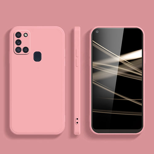 Ultra-thin Silicone Gel Soft Case 360 Degrees Cover YK2 for Samsung Galaxy A21s Pink
