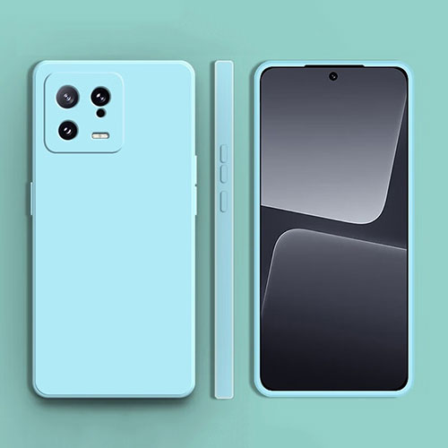 Ultra-thin Silicone Gel Soft Case 360 Degrees Cover YK2 for Xiaomi Mi 13 5G Cyan