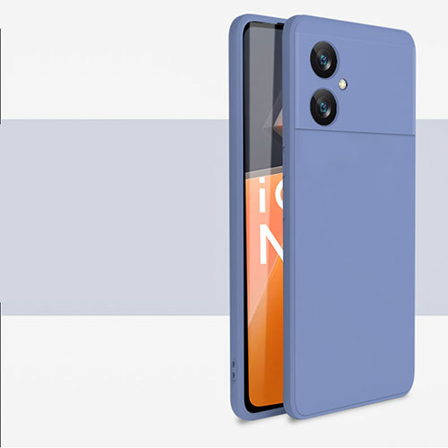 Ultra-thin Silicone Gel Soft Case 360 Degrees Cover YK2 for Xiaomi Redmi Note 11R 5G Lavender Gray