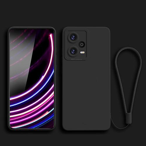 Ultra-thin Silicone Gel Soft Case 360 Degrees Cover YK2 for Xiaomi Redmi Note 12 5G Black