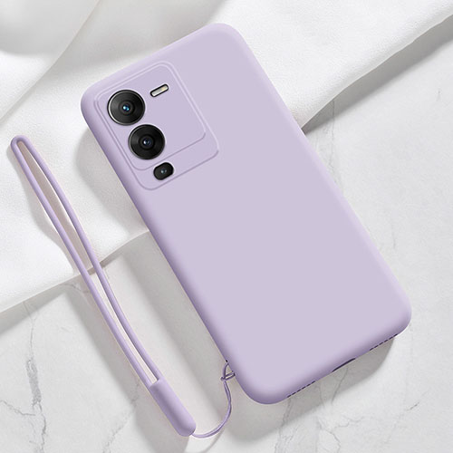 Ultra-thin Silicone Gel Soft Case 360 Degrees Cover YK3 for Vivo V25 Pro 5G Clove Purple