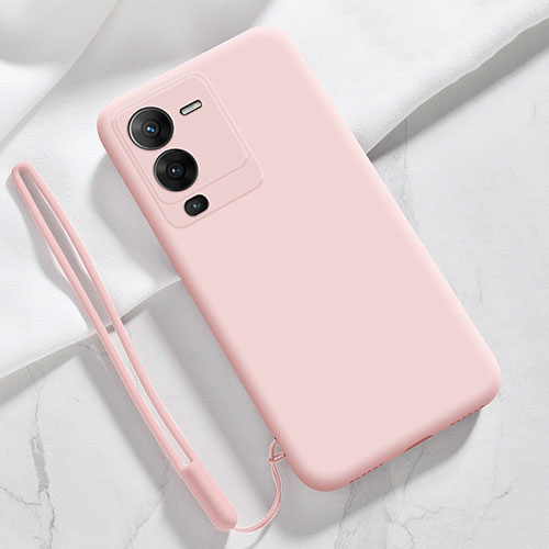 Ultra-thin Silicone Gel Soft Case 360 Degrees Cover YK3 for Vivo V25 Pro 5G Pink