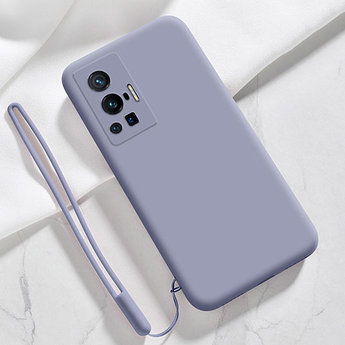 Ultra-thin Silicone Gel Soft Case 360 Degrees Cover YK3 for Vivo X70 Pro 5G Lavender Gray