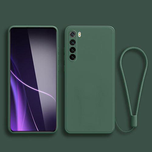 Ultra-thin Silicone Gel Soft Case 360 Degrees Cover YK3 for Xiaomi Redmi Note 8 (2021) Midnight Green