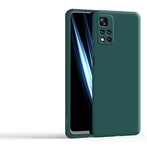 Ultra-thin Silicone Gel Soft Case 360 Degrees Cover YK5 for Xiaomi Redmi Note 11 Pro+ Plus 5G Midnight Green