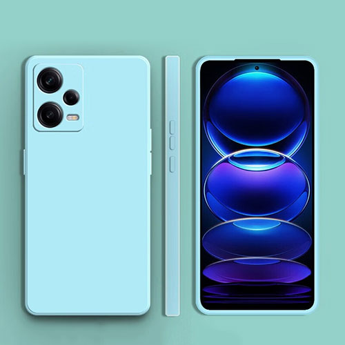Ultra-thin Silicone Gel Soft Case 360 Degrees Cover YK5 for Xiaomi Redmi Note 12 Pro 5G Mint Blue