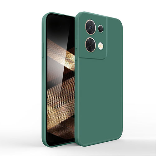 Ultra-thin Silicone Gel Soft Case 360 Degrees Cover YK6 for Xiaomi Redmi Note 13 Pro 5G Midnight Green