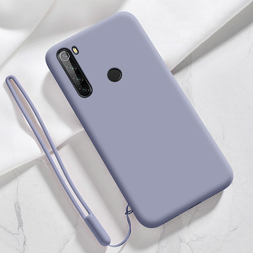 Ultra-thin Silicone Gel Soft Case 360 Degrees Cover YK6 for Xiaomi Redmi Note 8 (2021) Lavender Gray