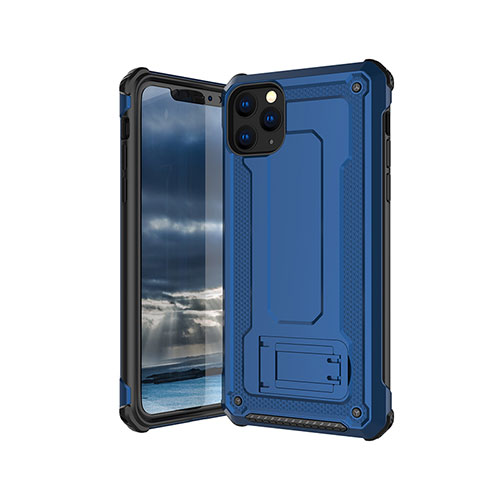 Ultra-thin Silicone Gel Soft Case 360 Degrees Cover Z01 for Apple iPhone 11 Pro Blue