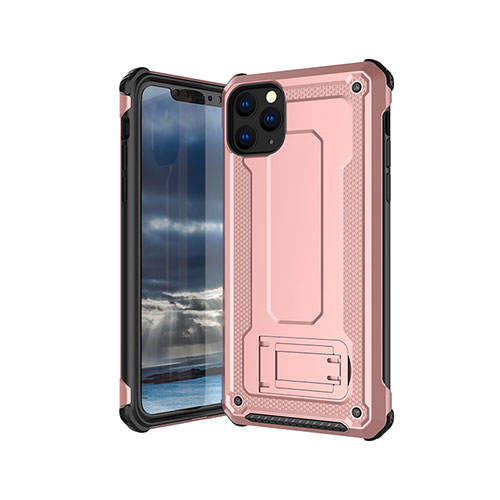 Ultra-thin Silicone Gel Soft Case 360 Degrees Cover Z01 for Apple iPhone 11 Pro Rose Gold