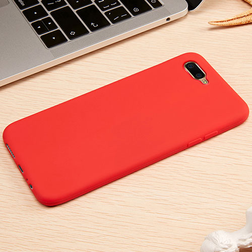 Ultra-thin Silicone Gel Soft Case Cover A01 for Oppo R15X Red