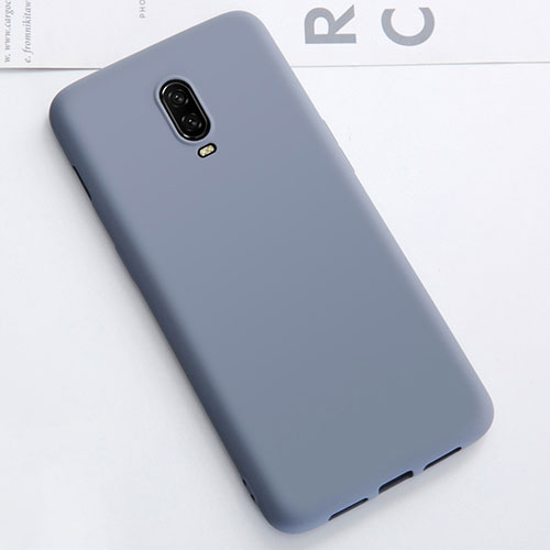 Ultra-thin Silicone Gel Soft Case Cover S01 for OnePlus 6T Gray