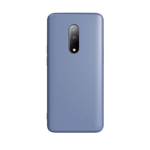 Ultra-thin Silicone Gel Soft Case Cover S01 for OnePlus 7 Blue