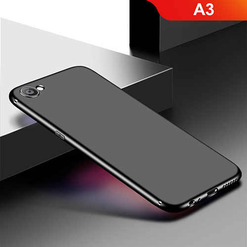 Ultra-thin Silicone Gel Soft Case Cover S01 for Oppo A3 Black