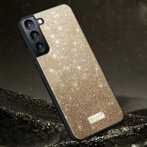Ultra-thin Silicone Gel Soft Case Cover S01 for Samsung Galaxy S22 Plus 5G Gold