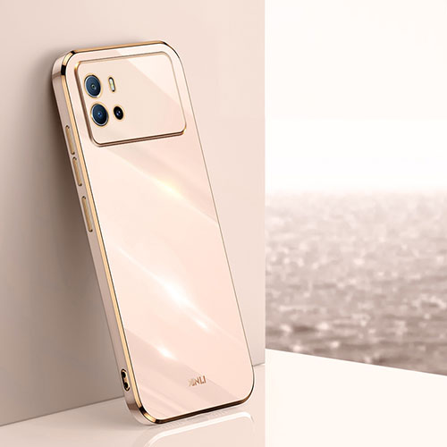 Ultra-thin Silicone Gel Soft Case Cover S01 for Vivo iQOO 9 Pro 5G Gold