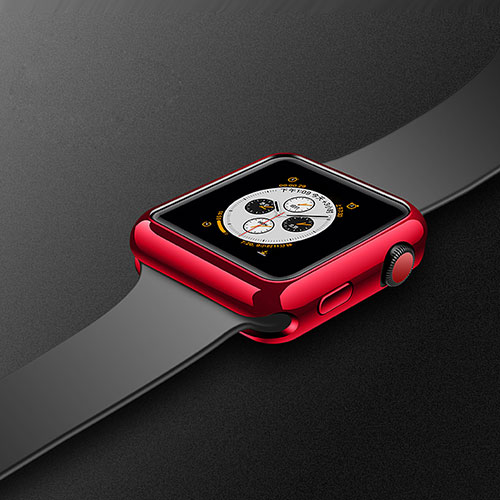 Ultra-thin Silicone Gel Soft Case Cover S02 for Apple iWatch 4 40mm Red