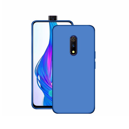 Ultra-thin Silicone Gel Soft Case Cover S02 for Realme X Blue