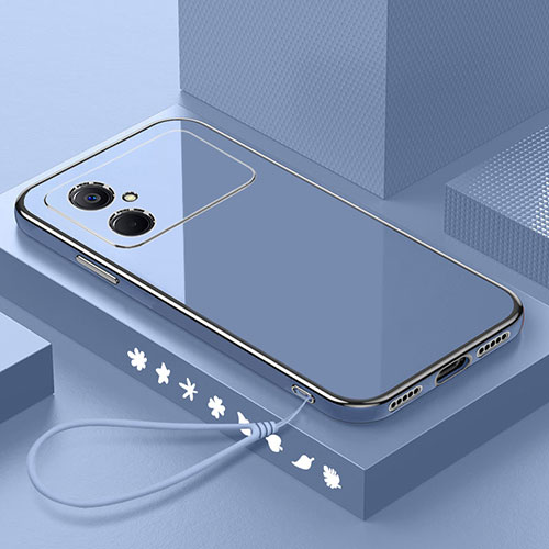 Ultra-thin Silicone Gel Soft Case Cover S02 for Xiaomi Poco M4 5G Lavender Gray