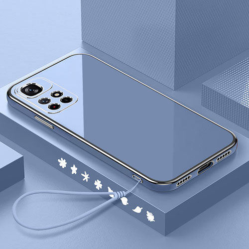 Ultra-thin Silicone Gel Soft Case Cover S02 for Xiaomi Redmi Note 11S 5G Lavender Gray