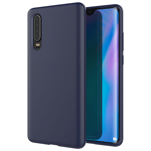 Ultra-thin Silicone Gel Soft Case Cover S03 for Huawei P30 Blue