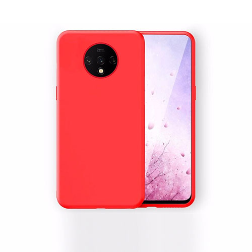 Ultra-thin Silicone Gel Soft Case Cover S03 for OnePlus 7T Red