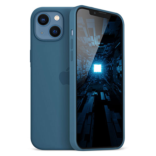 Ultra-thin Silicone Gel Soft Case Cover S05 for Apple iPhone 14 Blue