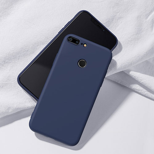 Ultra-thin Silicone Gel Soft Case Cover S07 for Huawei Honor 9 Lite Blue