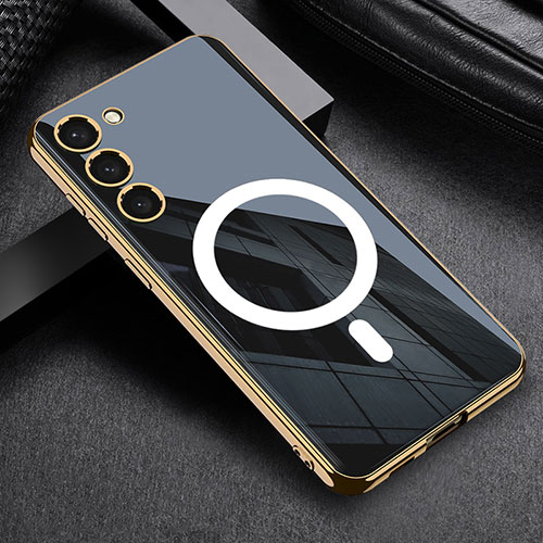Ultra-thin Silicone Gel Soft Case Cover with Mag-Safe Magnetic AC1 for Samsung Galaxy S21 5G Black