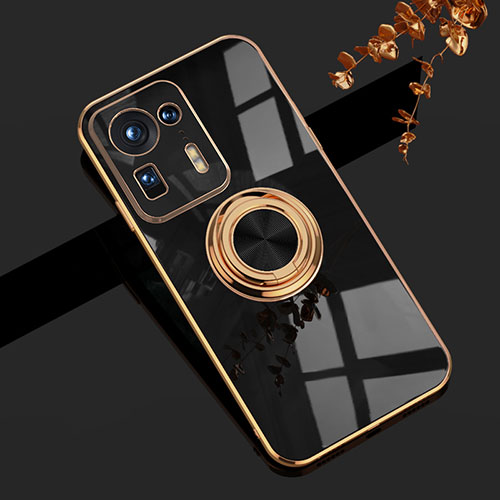 Ultra-thin Silicone Gel Soft Case Cover with Magnetic Finger Ring Stand AN1 for Xiaomi Mi Mix 4 5G Black