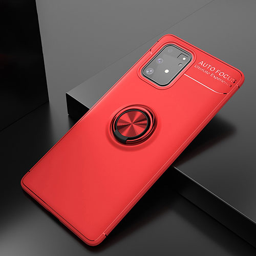 Ultra-thin Silicone Gel Soft Case Cover with Magnetic Finger Ring Stand JM2 for Samsung Galaxy M80S Red