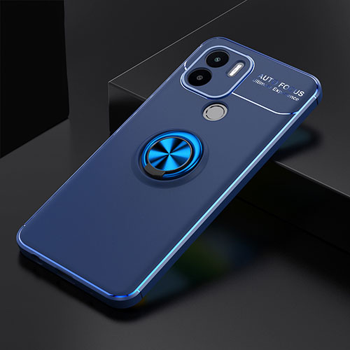 Ultra-thin Silicone Gel Soft Case Cover with Magnetic Finger Ring Stand SD1 for Xiaomi Redmi A1 Plus Blue