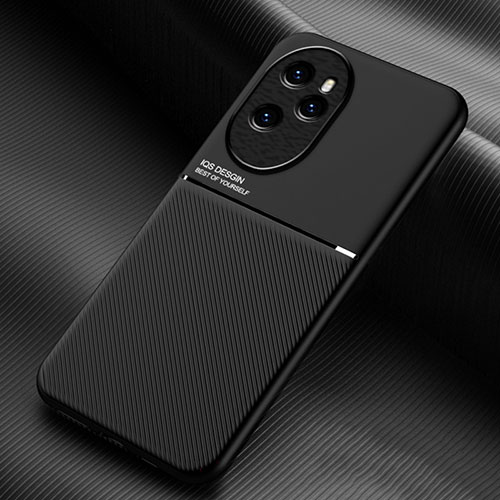 Ultra-thin Silicone Gel Soft Case Cover with Magnetic for Huawei Honor 100 Pro 5G Black