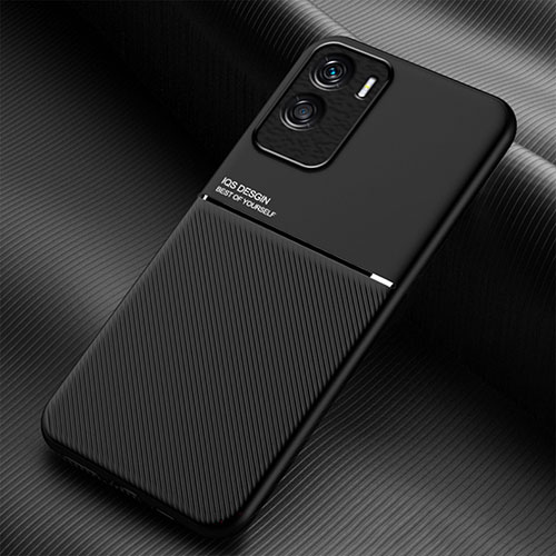 Ultra-thin Silicone Gel Soft Case Cover with Magnetic for Huawei Honor 90 Lite 5G Black