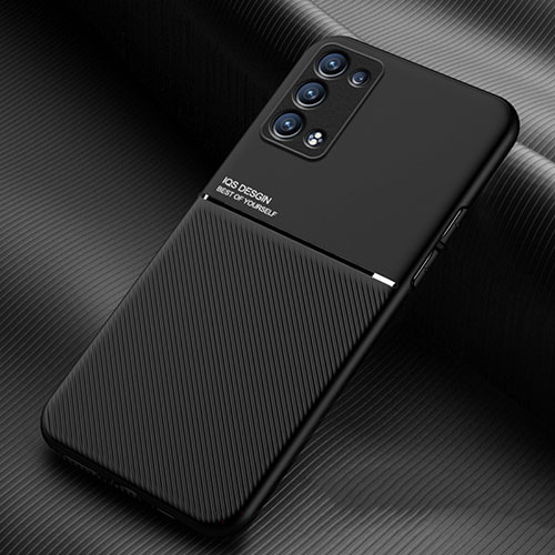 Ultra-thin Silicone Gel Soft Case Cover with Magnetic for Oppo Reno6 Pro+ Plus 5G Black